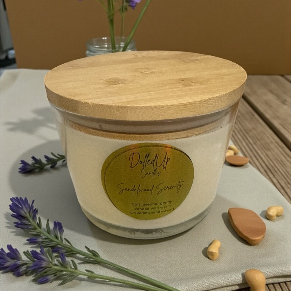 Sandalwood Serenity Candle 16oz | Lavender Sandalwood Soy Candle | Relaxing